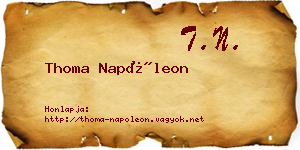 Thoma Napóleon névjegykártya